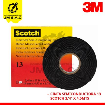 CINTA SEMICONDUCTORA 13 SCOTCH 3/4 X 4.5MTS