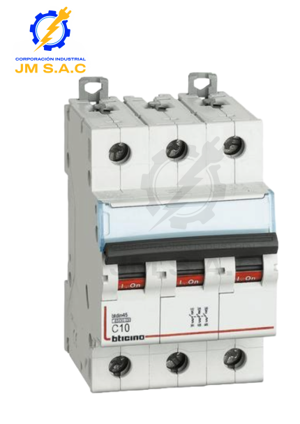 INTERRUPTOR TERMICO P/RIEL BTDIN 3P 10A 10/6KA 220/400V