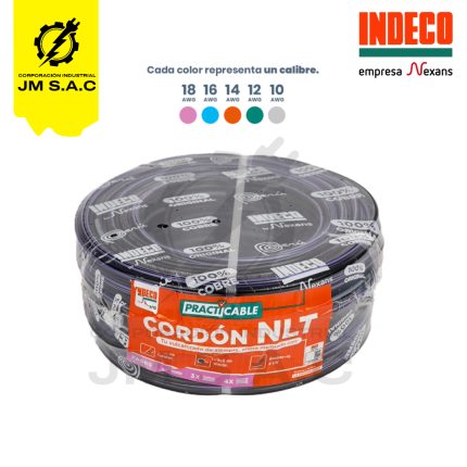 CABLE VULCANIZADO NLT PC 3X18AWG 500V NEGRO 100MTS