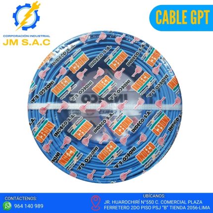 CABLE GPT-3 8AWG AZUL 300V X 100MTS