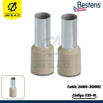 TERMINAL SOBREMOLDEADO SIMPLE 2AWG-35MM2 BEIGE DIM.16.0 X 100U