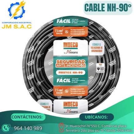 CABLE NH-90 LIBRE HALOGENO 6mm2 NEGRO X 100MTS
