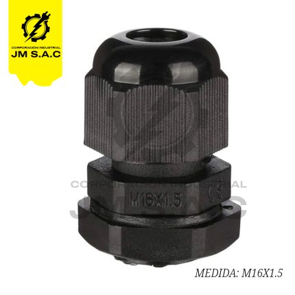 PRENSAESTOPA DE NYLON TIPO MILIMÉTRICO M16 NEGRO IP68 UL