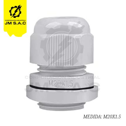 PRENSAESTOPA DE NYLON TIPO MILIMÉTRICO M20 BLANCO IP68 UL