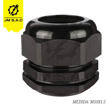 PRENSAESTOPA DE NYLON TIPO MILIMÉTRICO M50 NEGRO IP68 UL
