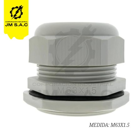 PRENSAESTOPA DE NYLON TIPO MILIMÉTRICO M63 BLANCO IP68 UL