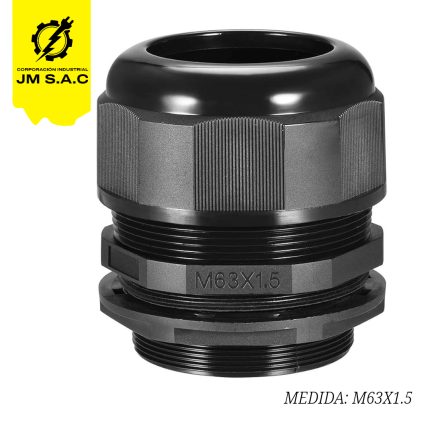 PRENSAESTOPA DE NYLON TIPO MILIMÉTRICO M63 NEGRO IP68 UL