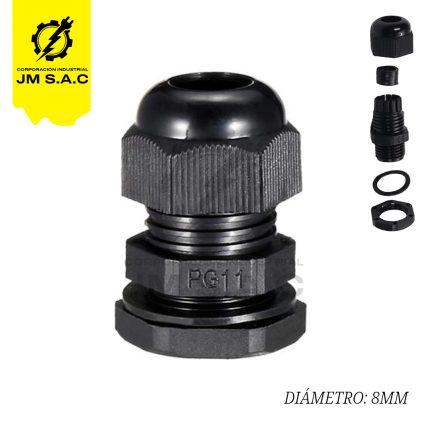 PRENSAESTOPA DE NYLON TIPO PG11 NEGRO IP68 UL
