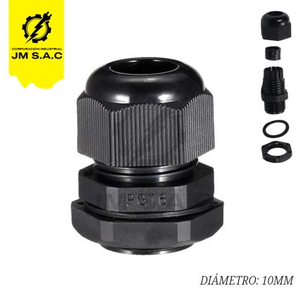 PRENSAESTOPA DE NYLON TIPO PG16 NEGRO IP68 UL