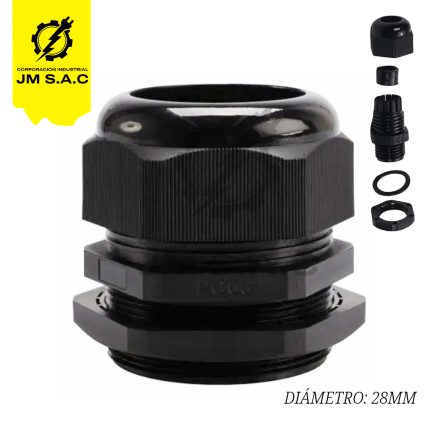 PRENSAESTOPA DE NYLON TIPO PG63 NEGRO IP68 UL