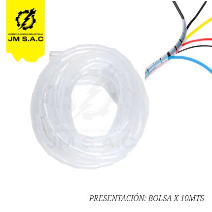 ESPIRAL PROTECTOR DE CABLE TRANSPARENTE DIM.30MM X 10MTS