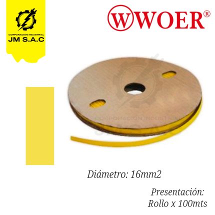 MANGA TERMOCONTRAIBLE F16MM AMARILLO 5/8 70MM X 100MTS