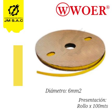 MANGA TERMOCONTRAIBLE F6MM AMARILLO PLANO 1/4 10MM X 100MTS