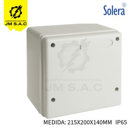 CAJA DE PASE SIN CONOS 215X200X140MM LIBRE DE HALÓGENO GRIS