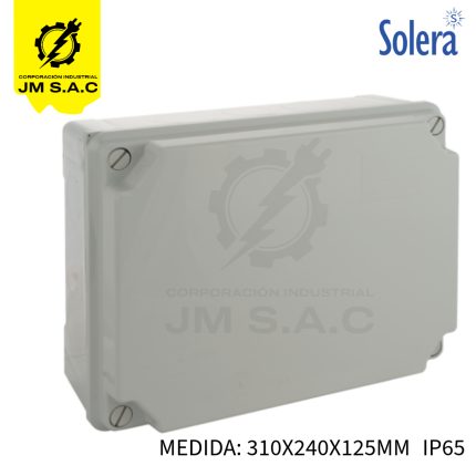 CAJA DE PASE SIN CONOS 310X240X125MM LIBRE DE HALÓGENO GRIS