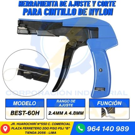 HERRAMIENTA SUJETADOR DE CINTILLOS DE METAL COLOR AZUL