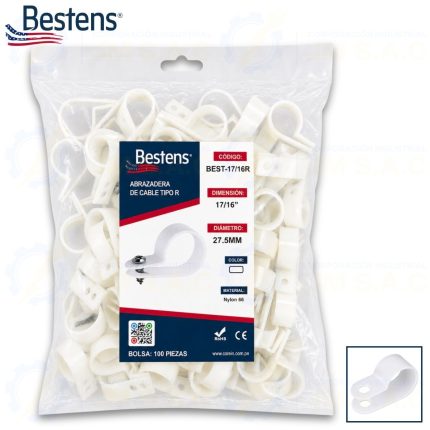 abrazadera-para-cable-tipo-R-bolsa-x-100-piezas- (BEST-17/16R)